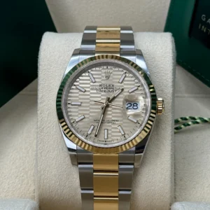 RLX Datejust 36mm 126233 Golden Fluted Motif 36mm Dial Oyster Bracelet