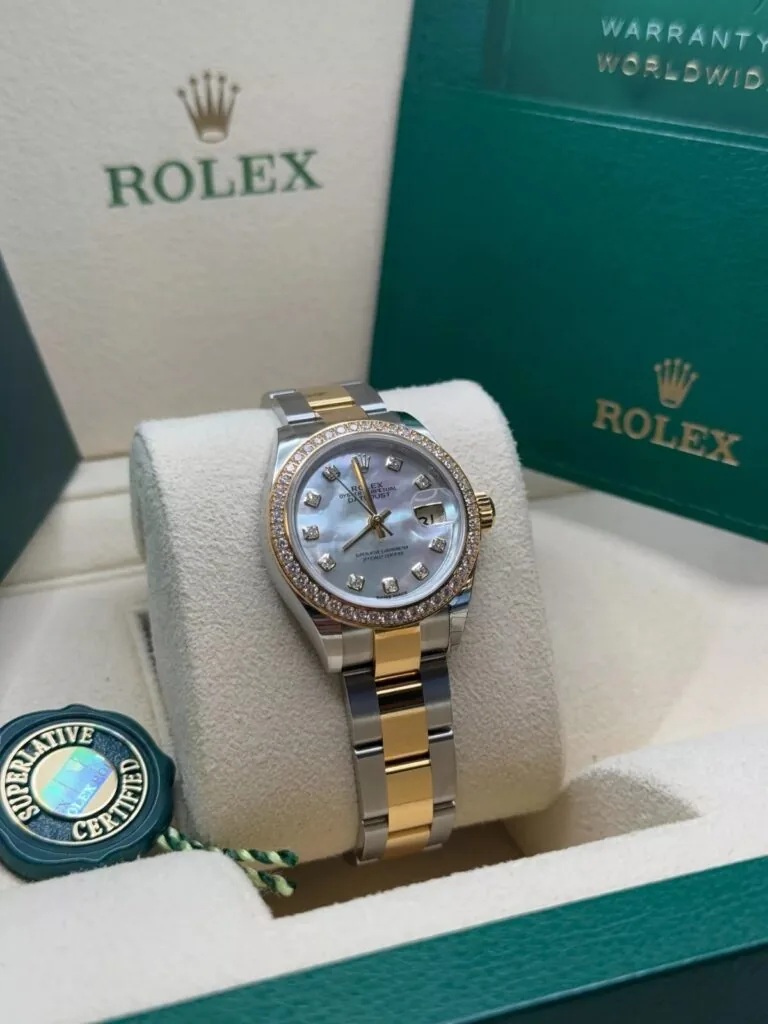 RLX Lady-Datejust 31mm 279383RBR Mother-of-Pearl Dial Yellow Rolesor Oyster Bracelet
