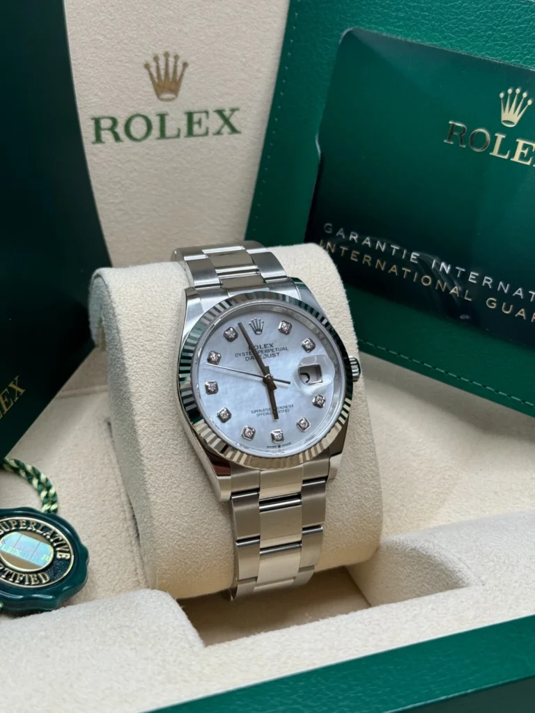 RLX Datejust 36mm 126234 Mother of Pearl Diamond Dial Oyster Stainless Steel