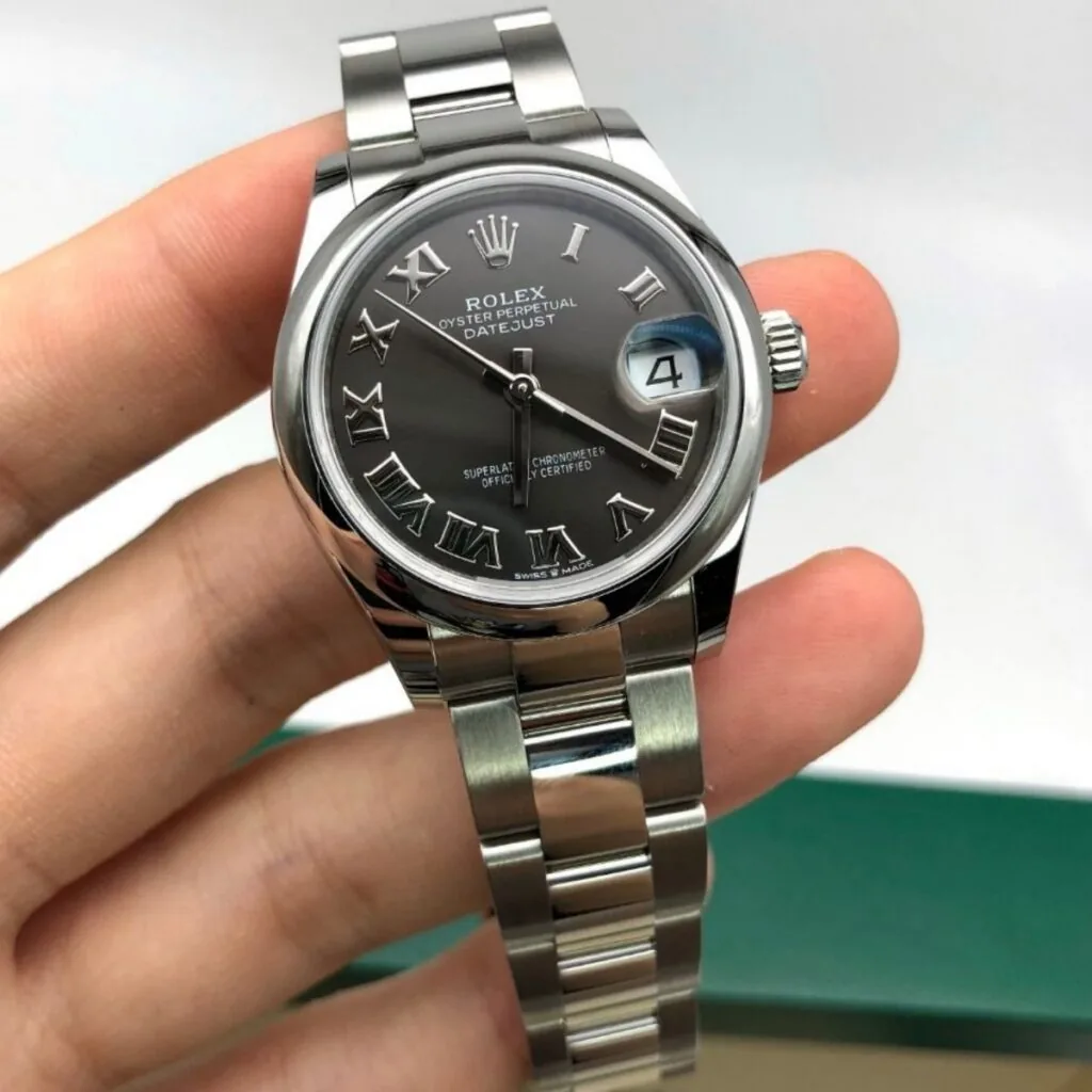 RLX Datejust m278240-0015/0016 31mm Dark Grey Roman Domed Bezel Oyster Oystersteel
