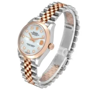 RLX Datejust m278241-0025/0026 White Mother-of-Pearl 31mm Dial Oyster Bracelet Watch