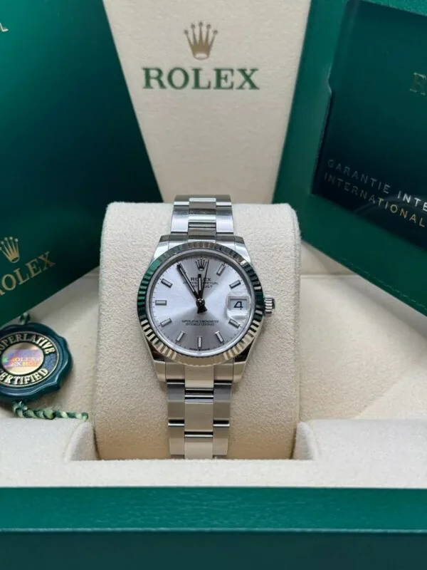 RLX Datejust m278274-0011/0012 Silver Dial 31mm Fluted Bezel Oyster Bracelet