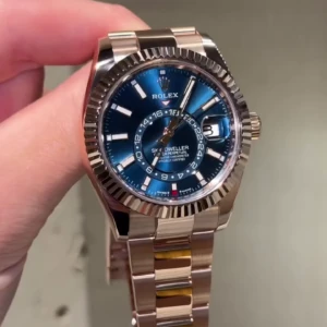 RLX Sky-Dweller 42mm 336935-0001/0005 Rose Gold Blue Dial Oyster
