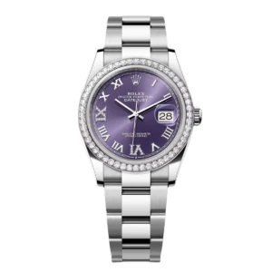 RLX Datejust 36mm 126284 Aubergine Dial Jubilee Bracelet