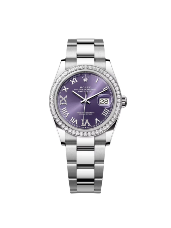 RLX Datejust 36mm 126284 Aubergine Dial Jubilee Bracelet