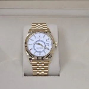 RLX Sky-Dweller 42mm 336938-0003/0006 Yellow Gold White Dial Jubilee