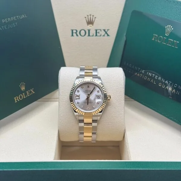 RLX Lady-Datejust 31mm 279173 Silver Diamond Dial Oyster Bracelet