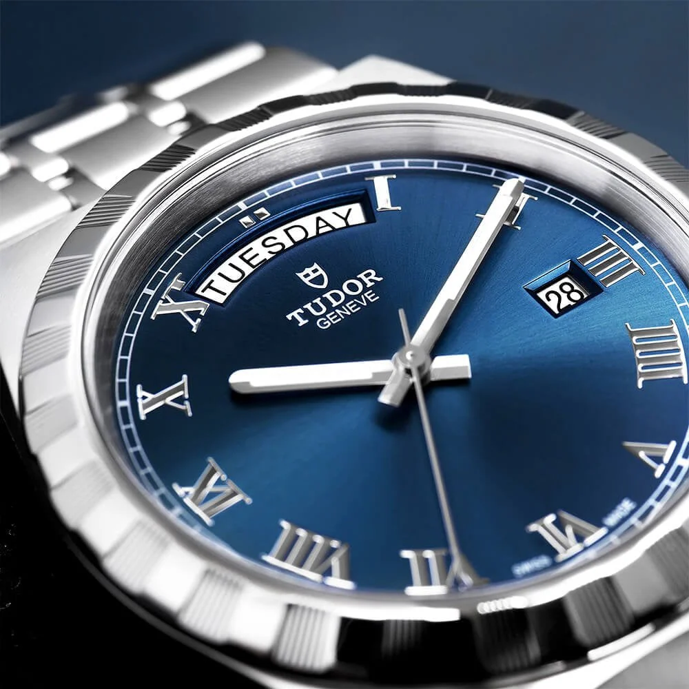 【7A Quality】TUDOR Royal Date/Day 41mm Blue Roman Dial Men's Automatic Watch M28600-0005