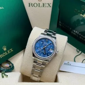 RLX Datejust m278384RBR-0039/0040 Azzurro Blue 31mm Dial Oyster Watch