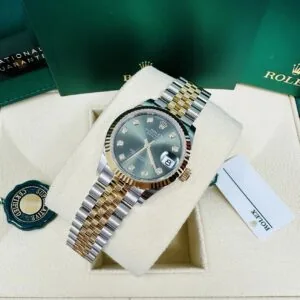 RLX Datejust m278273-0029/0030 31mm Olive Green Dial Stainless Steel and Yellow Gold Oyster Watch