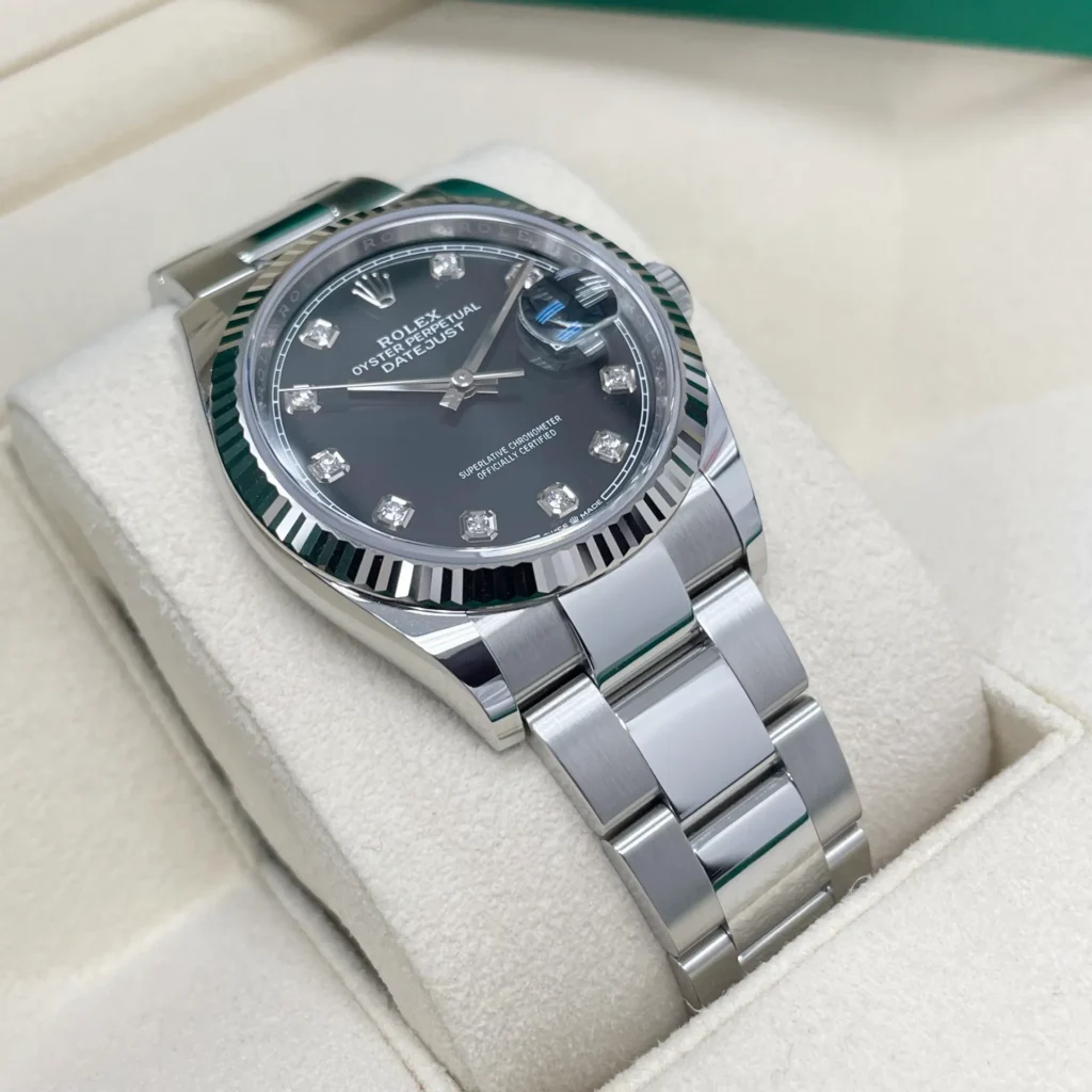 RLX Datejust 36mm 126234 Black Diamond Dial Stainless Steel Oyster Mens Watch