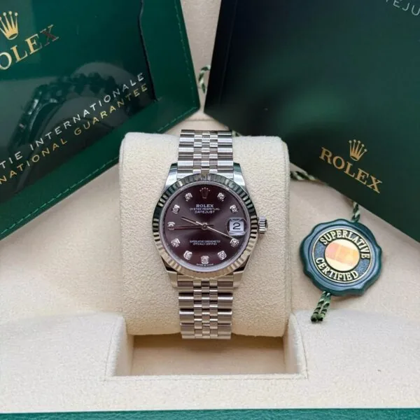 RLX Datejust m278274-0007/0008 Dark Grey 31mm Dial Oyster Watch