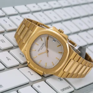 Patek Philippe Nautilus 3800 37MM White Dial With 18K Yellow Gold Bracelet