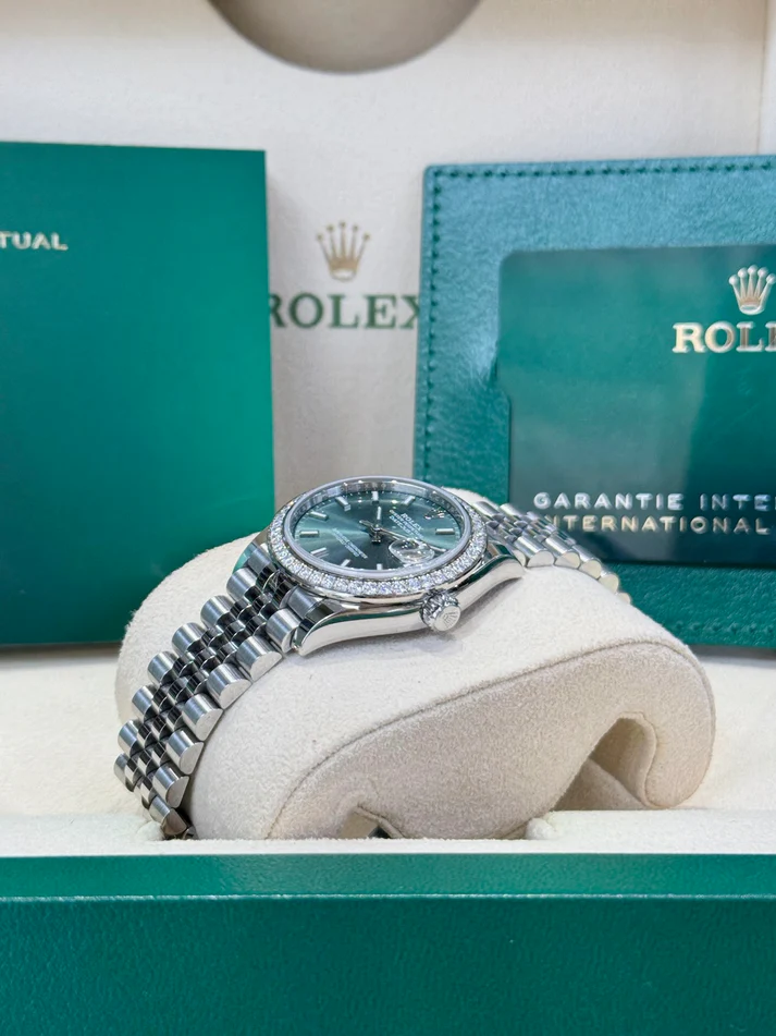 RLX Datejust m278384RBR-0021/0022 Mint Green 31mm Dial Oyster Watch