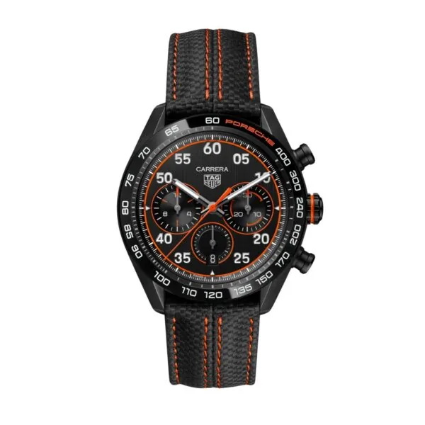 【7A Quality】TAG Heuer Carrera Chronograph x Porsche Orange Racing Men's Watch CBN2A1M.FC6526