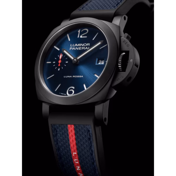 【7A Quality】Panerai Luminor Quaranta Steel DLC Luna Rossa 40mm PAM01408