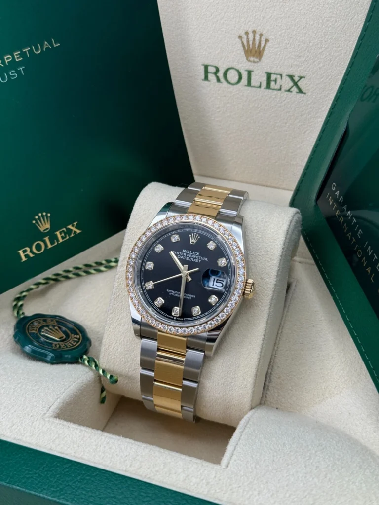 RLX Datejust 36mm 126283 Bright Black Dial Oyster Bracelet Watch