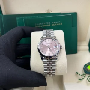 RLX Datejust m278274-0031/0032 Pink 31mm Dial Oyster Watch