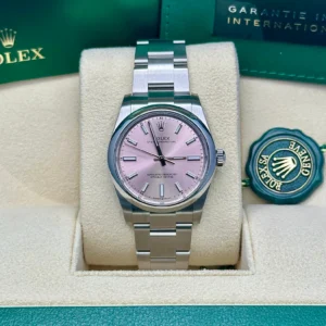 RLX Oyster Perpetual 34mm 124200-0009 Pink Dial Oyster Stainless Steel Bracelet Watch