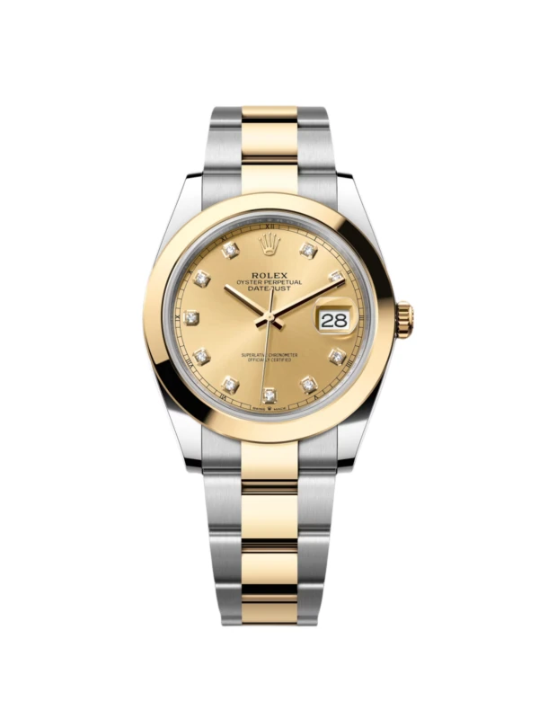 RLX Datejust 41mm 126303 Champagne Diamond Jubilee Steel and Yellow Gold Mens Watch