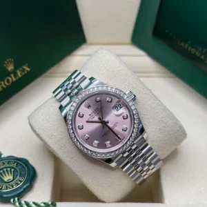 RLX Datejust m278384RBR-0035/0036 Pink 31mm Dial Oyster Watch