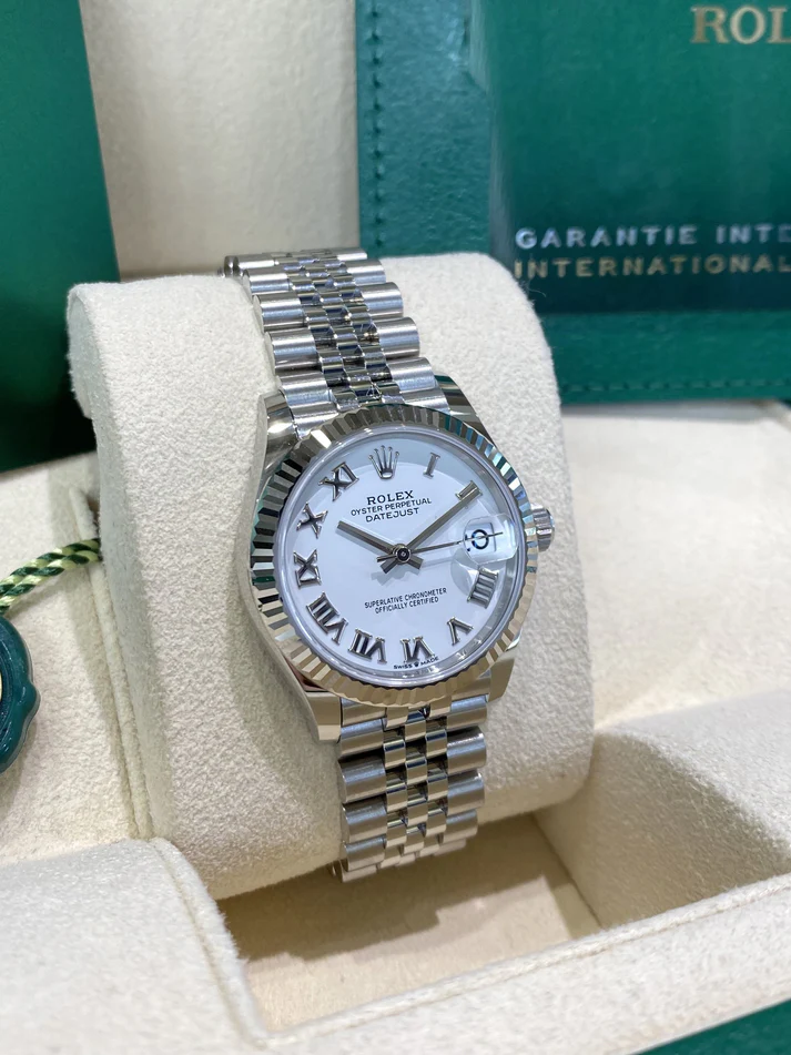 RLX Datejust m278274-0009/0010 White 31mm Dial Oyster Watch