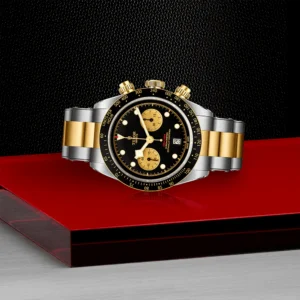 【7A Quality】TUDOR Black Bay S&G 41mm Black/Gold Dial Men's Chronograph Bracelet Watch M79363N-0001