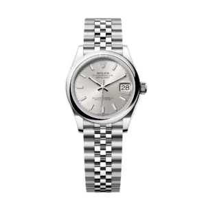 RLX Datejust m278240-0005/0006 31mm Silver Index Domed Bezel Oyster Oystersteel
