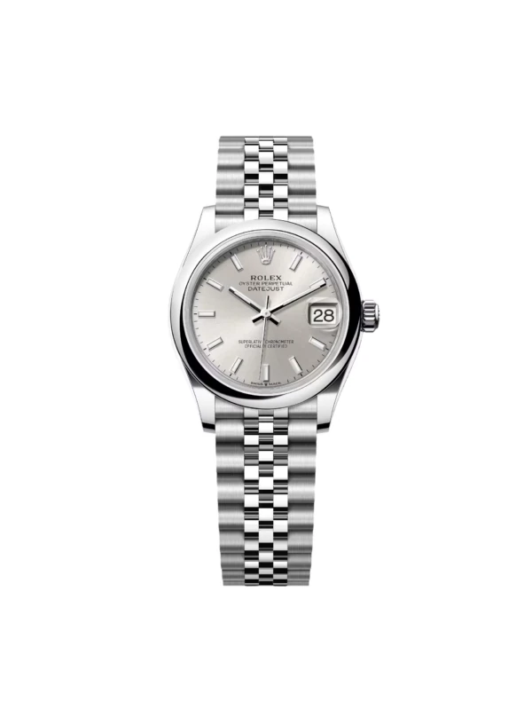 RLX Datejust m278240-0005/0006 31mm Silver Index Domed Bezel Oyster Oystersteel