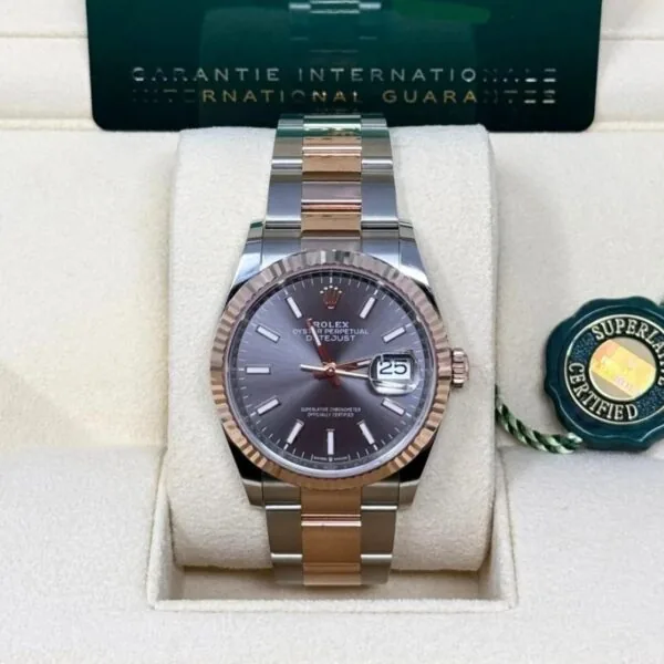 RLX Datejust 36mm 126231 Slate/Gray Dial Oystersteel and 18K Rose gold Oyster Bracelet