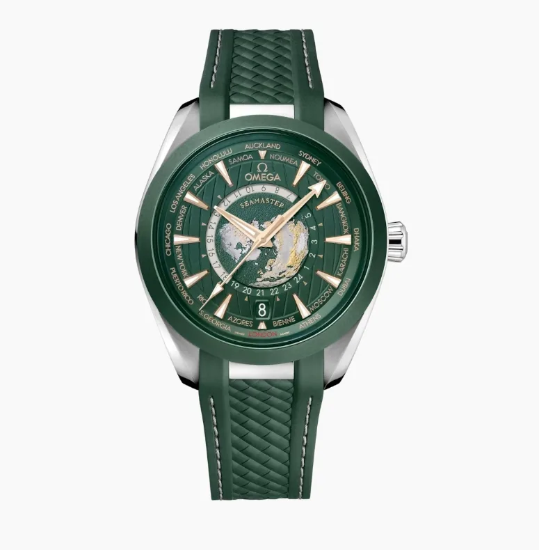 Omega AQUA TERRA 150M CO‐AXIAL MASTER CHRONOMETER GMT WORLDTIMER 43 MM
