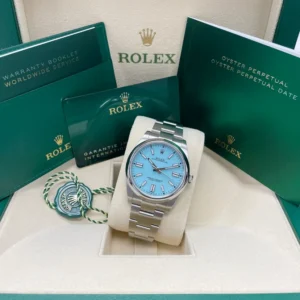 RLX 124300 Oyster Perpetual 41mm Oyster Perpetual Turquoise Index Dial