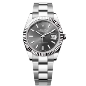 RLX Datejust 41mm 126334 Dark Rhodium Index Jubilee Stainless Steel