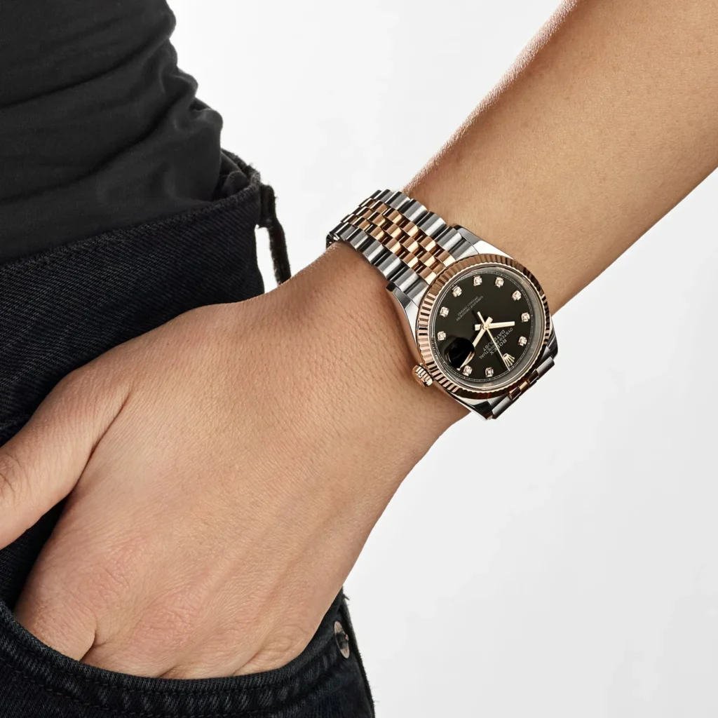 RLX Datejust 36mm 126201 Bright Black Dial Jubilee Bracelet Watch