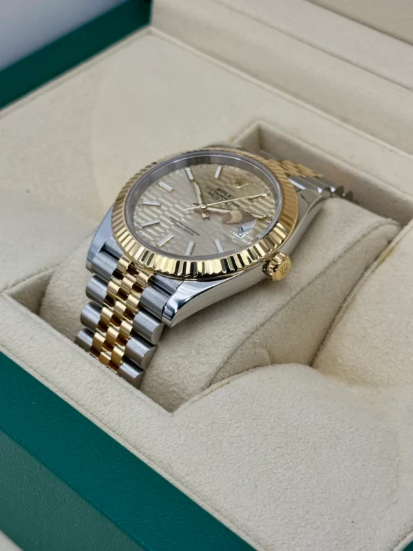 RLX Datejust 41mm Swiss Replica Watch | Two Tone Jubilee Bracele Champagne Fluted Dial Ref 126333