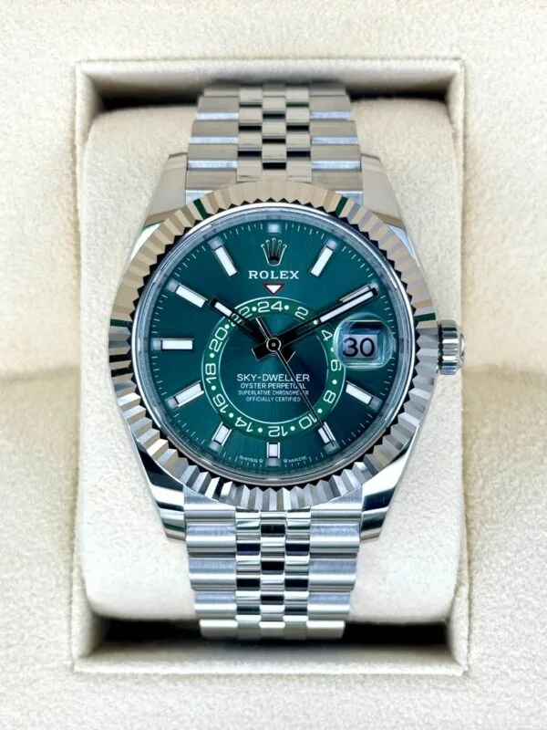 RLX Sky-Dweller 42mm 336934-0001/0002 Stainless Steel Green Dial Oyster