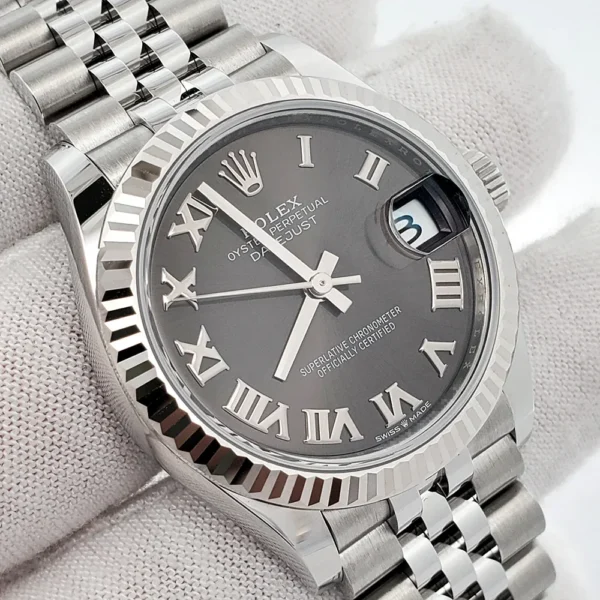 RLX Datejust m278274-0021/0022 Dark Grey Roman 31mm Dial Oyster Watch