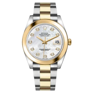 RLX Datejust 41mm 126303 White MOP Diamond Jubilee Steel and Yellow Gold