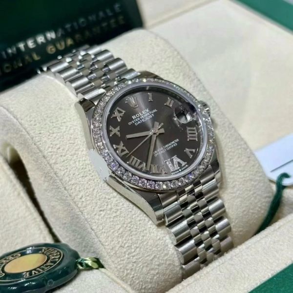 RLX Datejust m278384RBR-0031/0032 Dark Grey 31mm Dial Oyster Watch