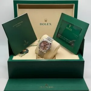 RLX Datejust m278384RBR-0035/0036 Pink 31mm Dial Oyster Watch