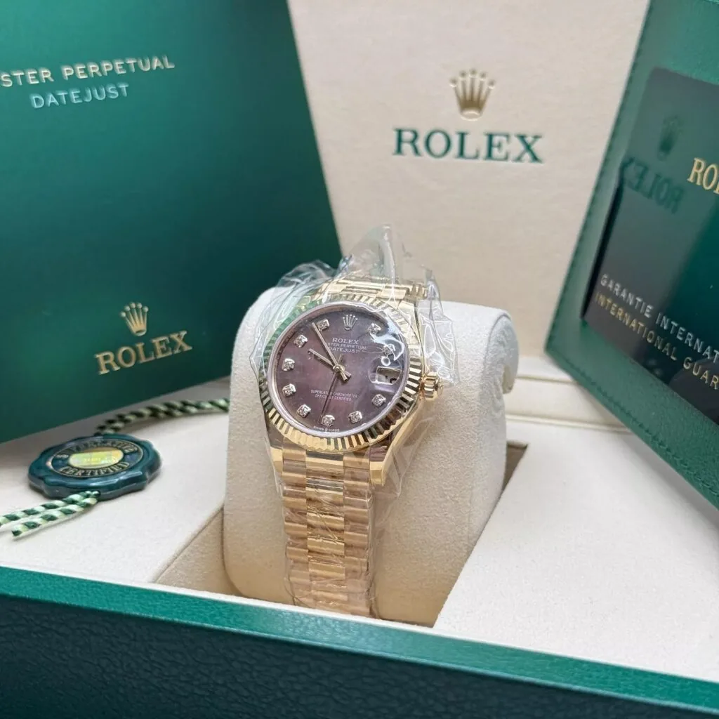 RLX Datejust m278278-0038 Black Mother-of-Pearl 31mm Dial President Bracelet Watch