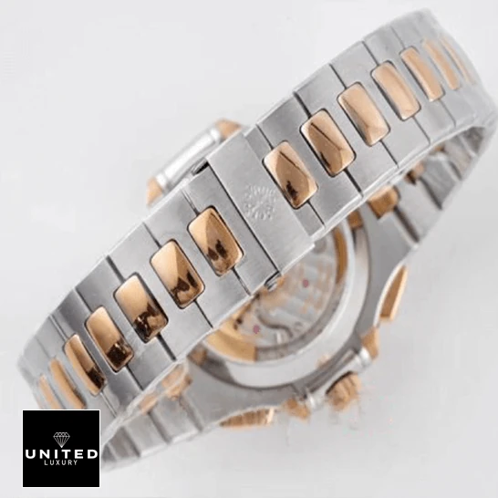 Patek Philippe Rose Gold 5980/1AR Replica 5 Patek Philippe Nautilus Steel 5980 Steel Bracelet Replica white background