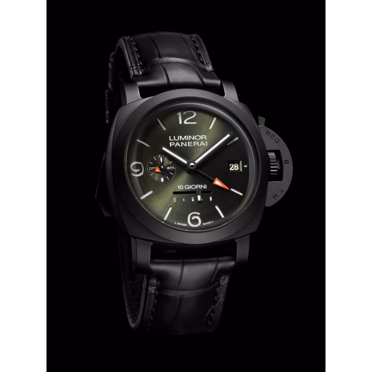 【7A Quality】Panerai Luminor Dieci Giorni GMT Ceramica 44mm PAM01483