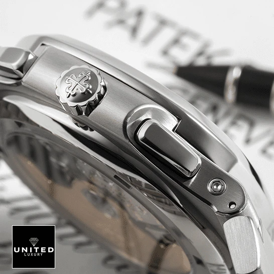 Patek Philippe Travel Time Steel Replica 6 Patek Philippe Nautilus 59901A-001 Stainless Steel Case Replica crown on the patek logo