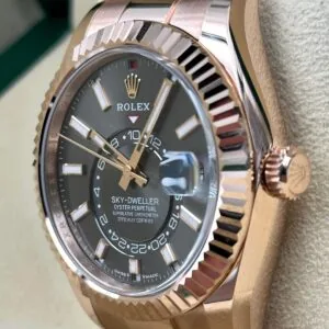 RLX Sky-Dweller 42mm 336935-0004/0008 Rose Gold Rhodium Dial Oyster