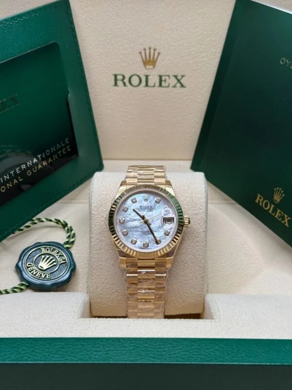 RLX Datejust m278278-0010 Mother-of-Pearl 31mm Dial President Bracelet Watch