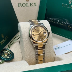 RLX Datejust m278243-0013/0014 31mm Champagne Dial Yellow Rolesor Oyster Watch