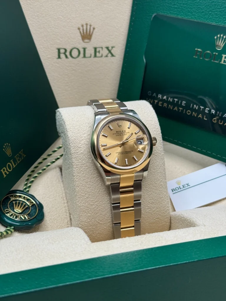 RLX Datejust m278243-0013/0014 31mm Champagne Dial Yellow Rolesor Oyster Watch