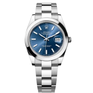 RLX Datejust 41mm 126300 Blue Index Jubilee Stainless Steel Men’s Watch