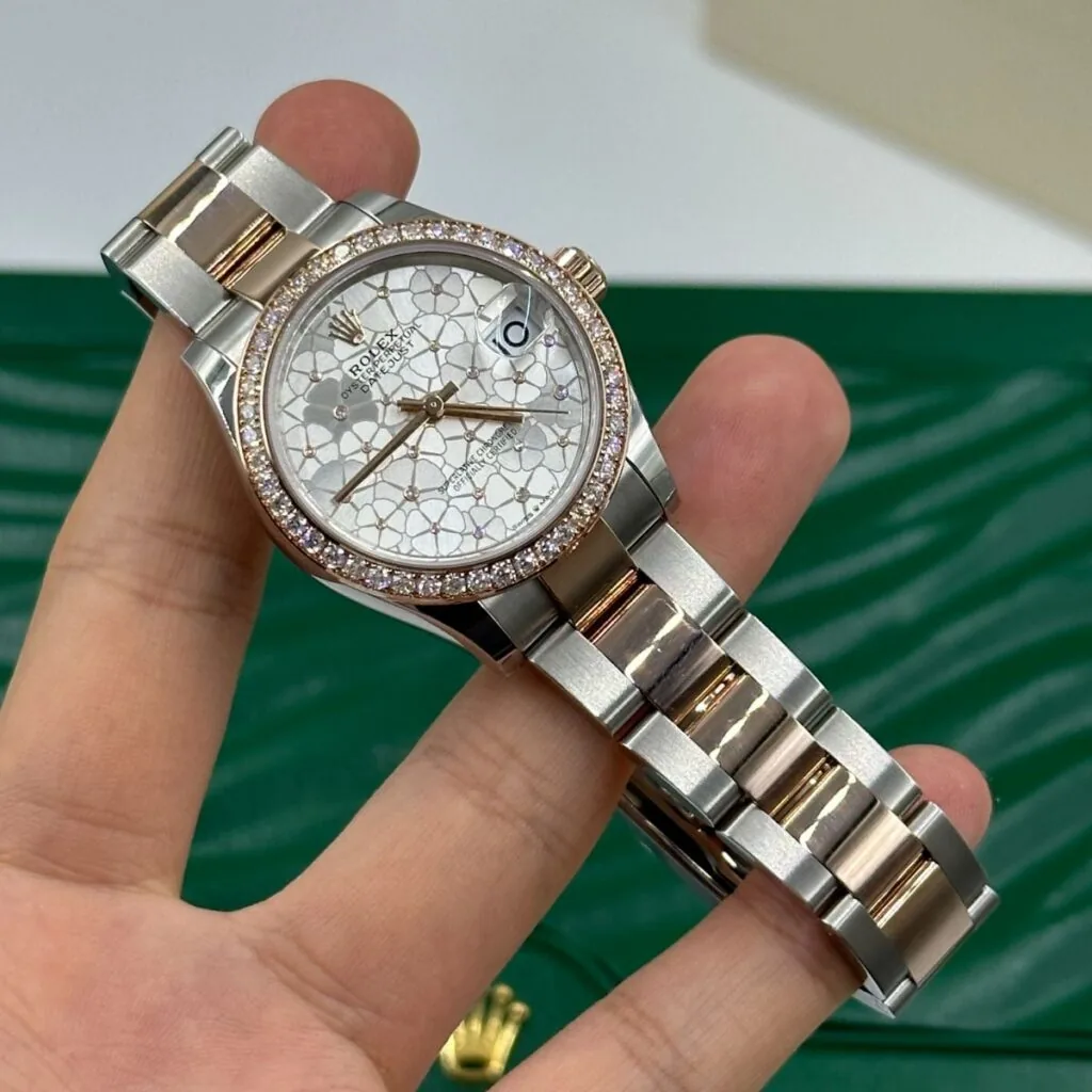 RLX Datejust m278381-0031/0032 Silver Floral Motif Diamond Dial Diamond-Set Bezel 31mm